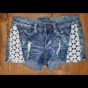 Hippie Laundry Lace jean shorts